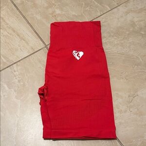 Red Athletic Shorts for Women